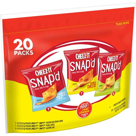 Snapklik.com : Cheez-It Snapd Cheese Cracker Chips, Thin Crisps, Lunch ...