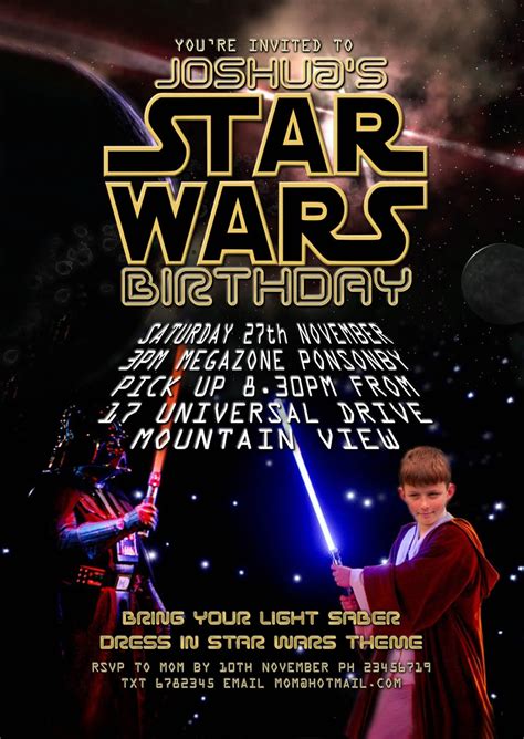 Star Wars Party Invitation Download
