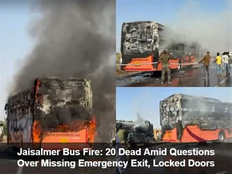Jaisalmer Bus Fire: Emergency Exit Lacking, 20 Dead, Inquiry
