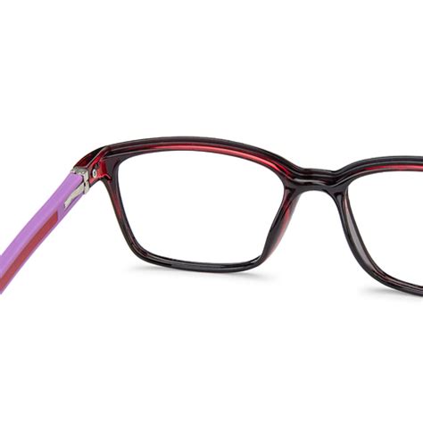 Buy Kids Glasses: Maroon Transparent Purple Red Full Rim Rectangle Kids ...