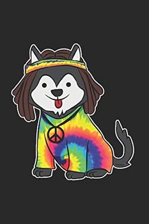Hippie Dog Notebook: Graph Paper Journal 6x9 - 120 Pages : Publishing ...