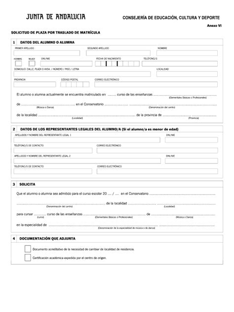 Completable En línea conservatoriomanuelcarra Solicitud de plaza por ...