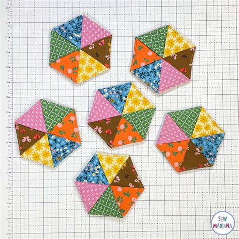 Hexagon Coaster Project Quilt Tutorial 的图像结果