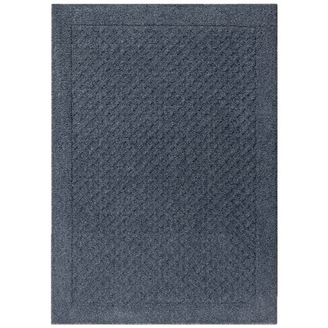 Mainstays Dylan Solid Diamond Olefin Navy Blue Indoor Area Rug, 4' x 5 ...