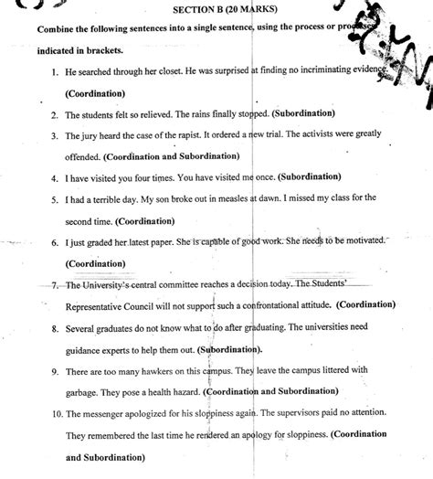 Combine the following sentences into a | StudyX