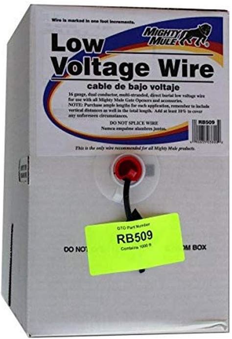 Mighty Mule RB509 16 Gauge Low Voltage Wire, Black India | Ubuy