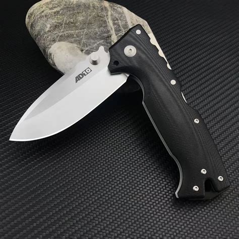 Cold Steel AD-10 Folding Knife with White Drop Point S35VN Blade and ...