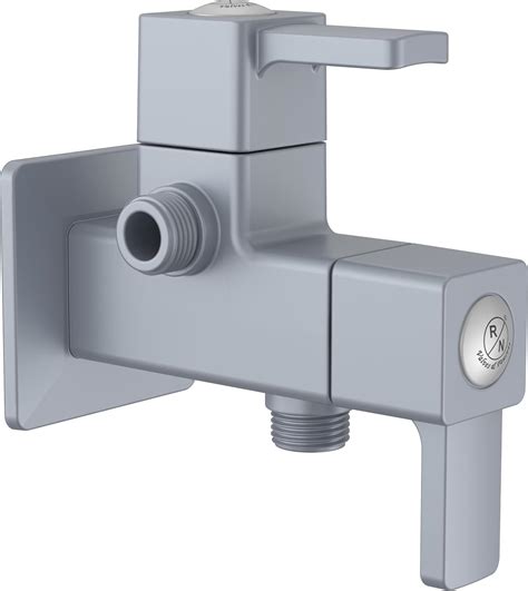 RN PTMT Superior Plastic 2 Way Angle Cock with Flange for Bathroom ...