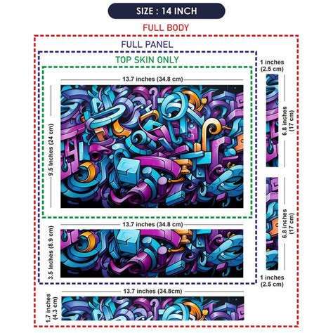 Shop Graffiti Wall Design Blue Magenta Laptop Skin | Buy Online Now ...