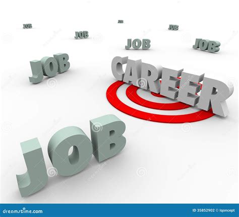 Career Word Vs Jobs Work Opportunity Future Path Stock Illustration ...