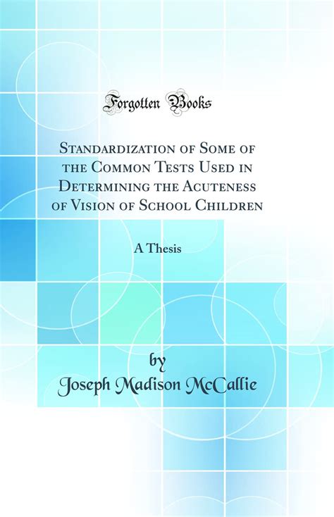 Buy Standardization of Some of the Common Tests Used in Determining the ...