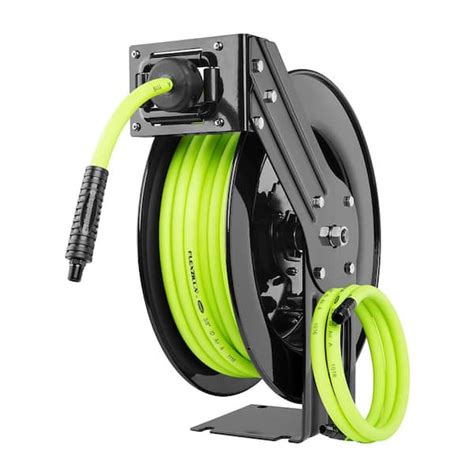 Buy 38 in. x 50 ft. Open Faced Retractable Air Hose Reel with Single ...