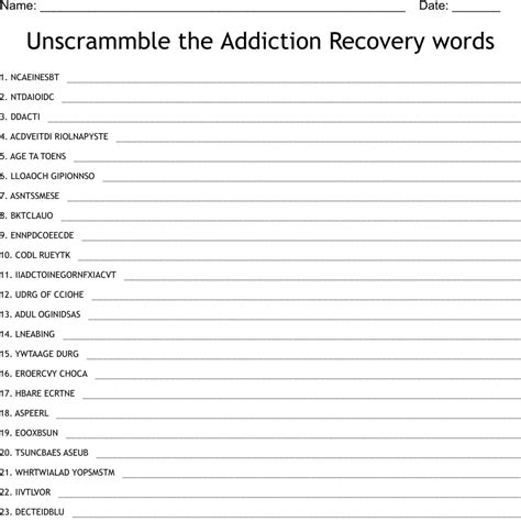 Image result for Accountability in Recovery Worksheets