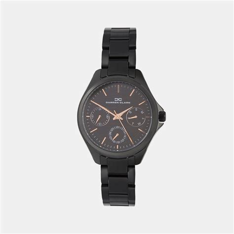 Darren Clark Women Quartz Black Dial Analog Metal Watch 2012F-M0404 ...