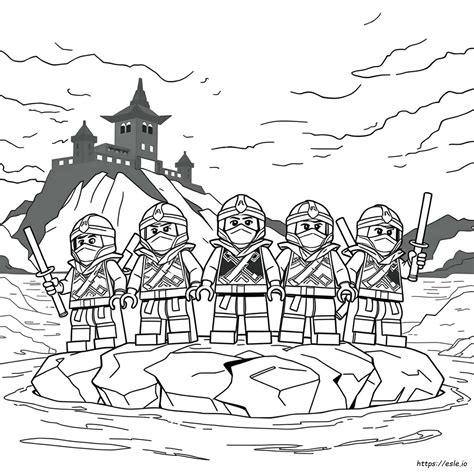 All 5 Ninjago Coloring Pages