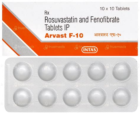 Arvast F 10 Tablet 10: Uses, Side Effects, Price & Substitutes