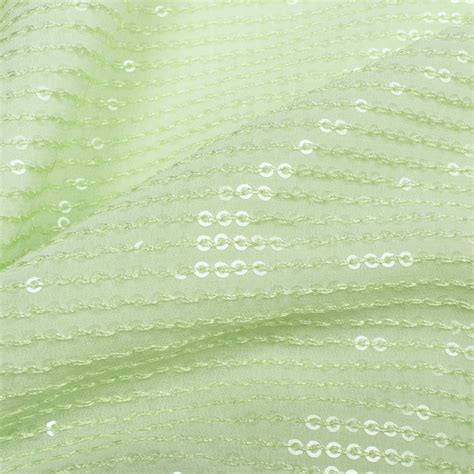 Tea Green All Over Premium Water Sequins Georgette Fabric – Fabcurate