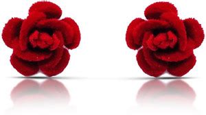 Flipkart.com - Buy Comet Busters Fancy Red Rose Earstuds For Women ...