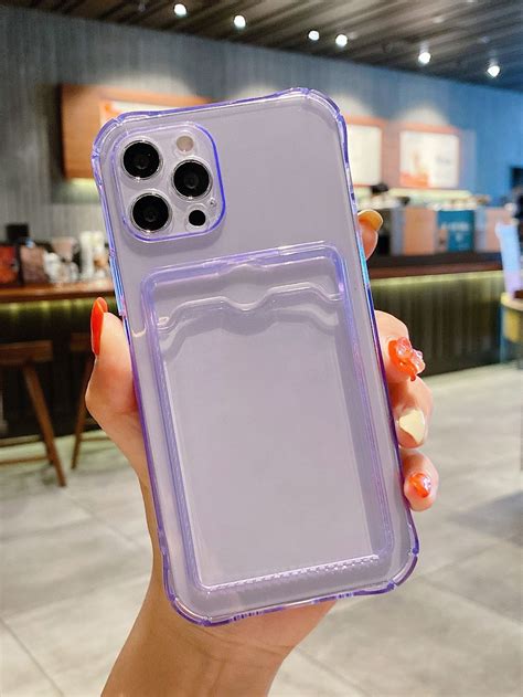 Clear Phone Case With Card Slot | Phone case purple, Luxury iphone ...