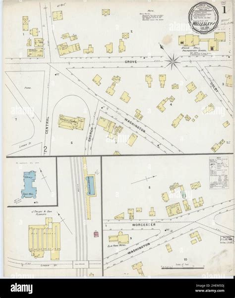Mappa di wellesley massachusetts immagini e fotografie stock ad alta ...