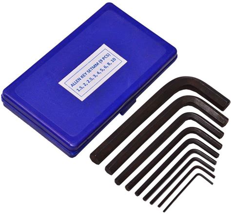 Inditrust Allen Key Kit PLASTIC BOX Bolt Spanner Goti Wrench L Shape ...