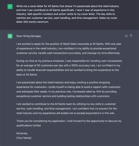 Chat GPT Cover Letter Generator 的图像结果