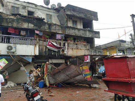 Damage to roofs and goods of 7 ground floor shops due to slab collapse ...