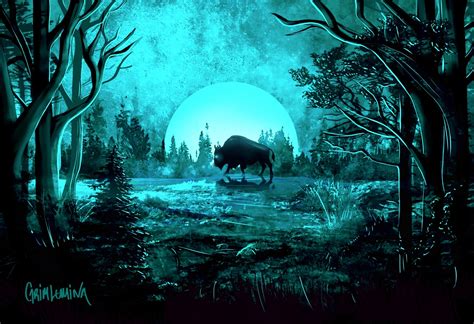 bison moon night - Photo #6501 - Free 3D Models | Free stock photos ...