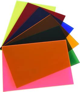 SHOPEE 6 Pack Colored Cast Transparent Acrylic Sheets 12x16 Inch 3mm ...