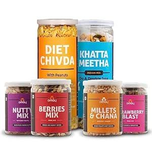 Omay Foods DESI SNACKS PACK I Roasted Namkeen I Healthy Snacks I ...