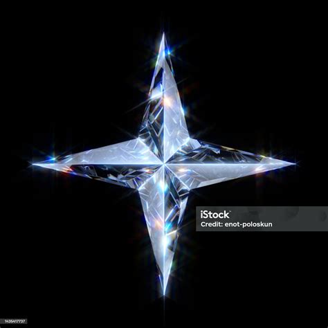 Diamond Four Pointed Star Stock Photo - Download Image Now - Star Shape ...