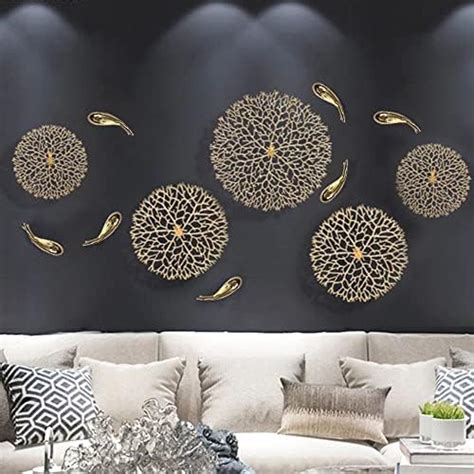 ZOVE Set of 3 Silver Metal Jeweled Wall Art - Sun Burst Rhinestone Wall ...
