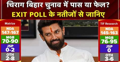 Bihar Exit Polls 2025: चिराग पासवान बिहार चुनाव में पास या फेल? | NDTV ...