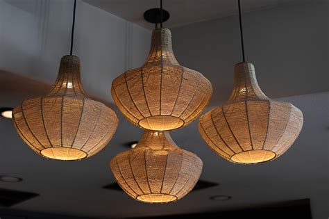 Rattan Hanging lamp for Living Room | Cane Pendant light | Wicker ceil ...