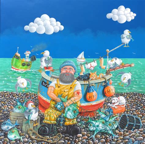 Chesilie pebblie chilling - Original Art from West Country Galleries