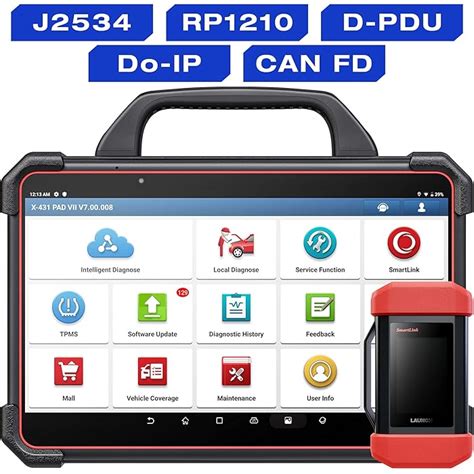 Buy LAUNCH X431 PADVII J2534 ECU Programming,Topology Mapping,60+ Reset ...