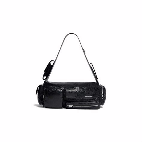 Balenciaga Mens Superbusy Small Sling Bag In Black Black – Kicks Machine