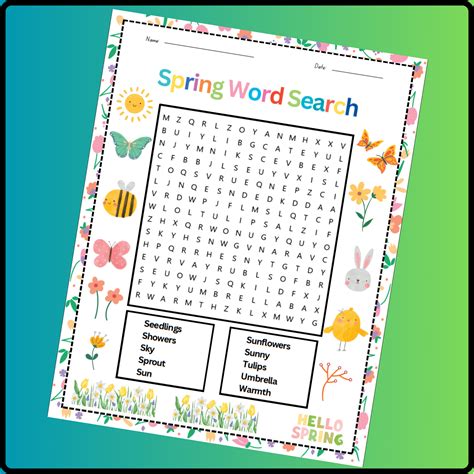 Image result for Spring Word Search Sheets Printable