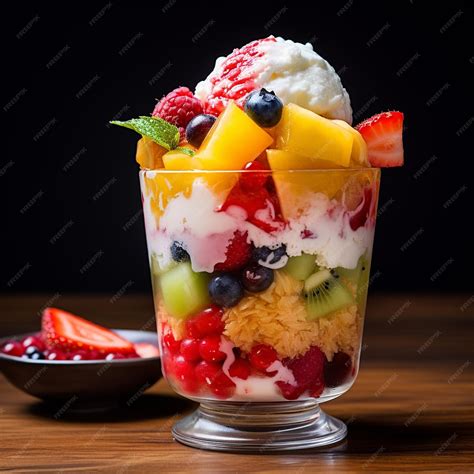 Premium AI Image | Cholado Refreshing Colombian Fruit Salad with Shaved ...
