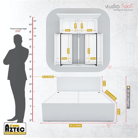 Aztec Queen Bed with 2 Drawers – StudioKook