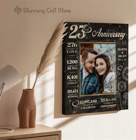 23rd Year Anniversary Gift, 23rd Wedding Anniversary Gift, 46% OFF