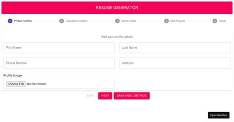 Resume Builder App Using React JS AWS 的图像结果