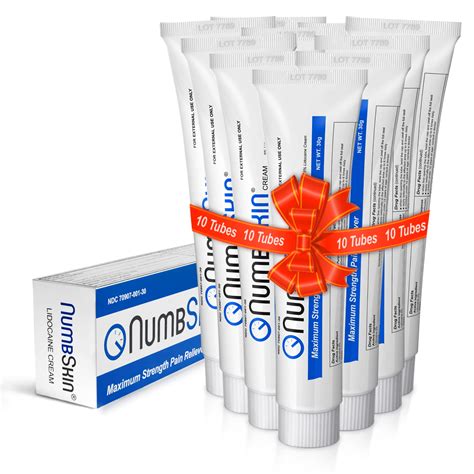 Buy Numbskin Numbing Cream - 5% Lidocaine Topical Anesthetic Cream ...