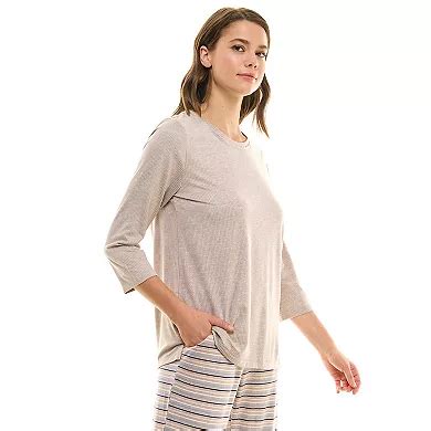 Women's Croft & Barrow® Pajama Sleep Top with Scallop Trim