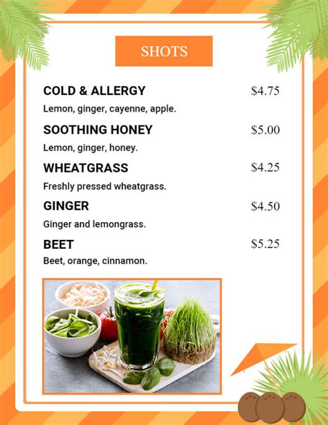 Image result for Cocktail Menu Template