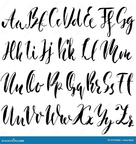 Hand Lettering Fonts Alphabet