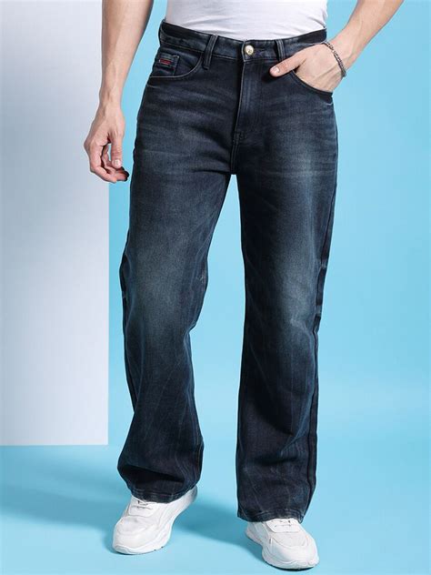 The Indian Garage Co Men Blue Relaxed Fit Clean Look Stretchable Jeans ...