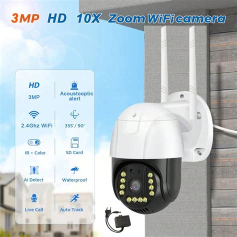 SWVW 3MP V380 Pro Surveillance WIFI IP Camera Waterdicht Menselijke ...