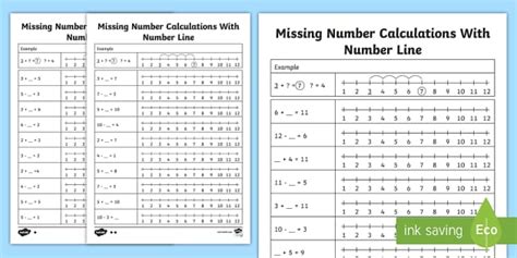 Missing Number Number Line Excel Worksheet 的图像结果