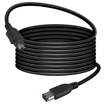 MX IEEE 1394 FireWire 400 Cable — 4-Pin Male to 6-Pin Male, 1.5m High ...